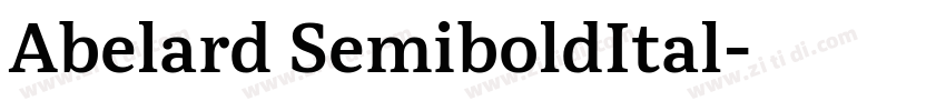 Abelard SemiboldItal字体转换